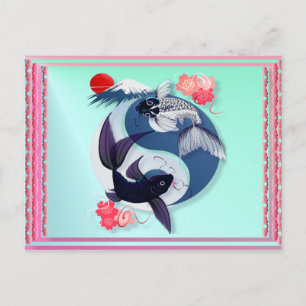 Yin and Yang Koi Postcards
