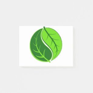 Yin and Yang Leaves Post-it Notes