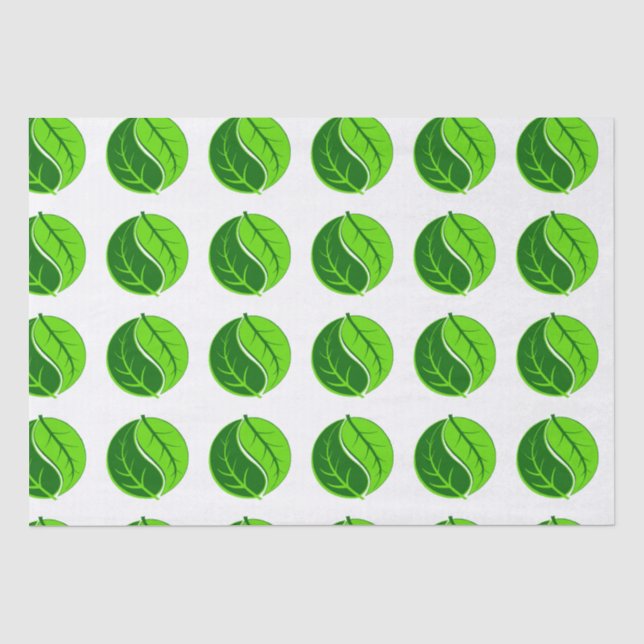 Yin and Yang Leaves Tissue Paper (Front)