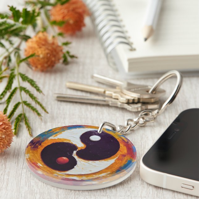 Yin and Yang oil Key Ring (Front Right)