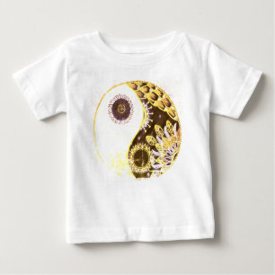 Yin And Yang Painting Floral Yellow Baby T-Shirt