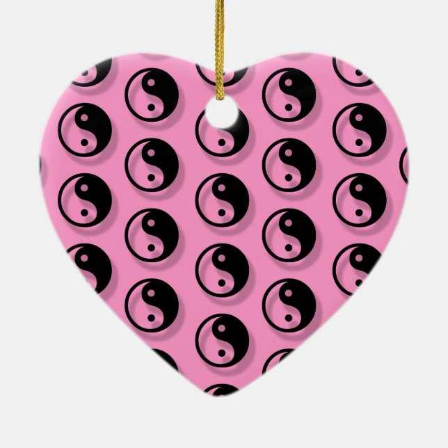 Yin And Yang Pattern Ceramic Tree Decoration (Back)