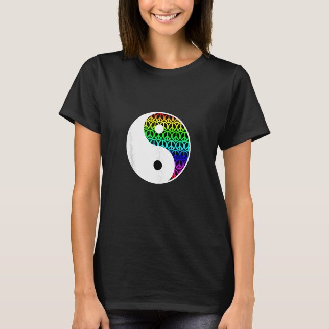 Yin And Yang Peace Symbol Sign Love Balance Life A T-Shirt (Front)