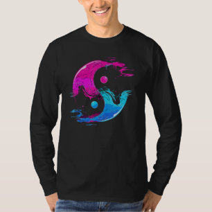 Yin and Yang Qi Gong Tai Chi Synthwave Fusion Wate T-Shirt