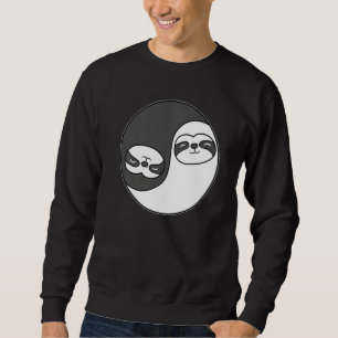 Yin and Yang Sloth Predator Meditation Acro Hatha  Sweatshirt