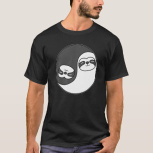 Yin and Yang Sloth Predator Meditation Acro Hatha  T-Shirt