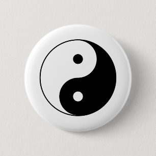 YIN AND YANG Symbol 6 Cm Round Badge