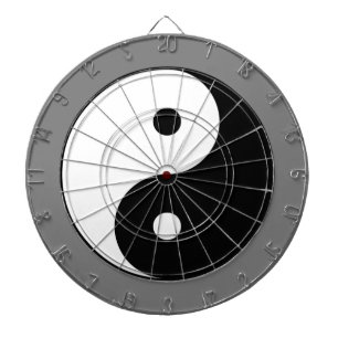 Yin and Yang Symbol (Chinese Taoist Taijitu) Dartboard