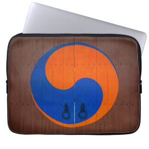 Yin and Yang symbol, South Korea Laptop Sleeve
