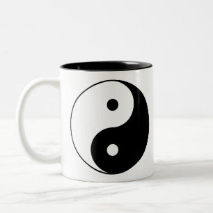YIN AND YANG Symbol Two-Tone Coffee Mug