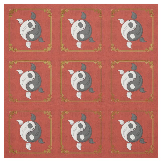 Yin and Yang the Koi Fabric (Swatch)