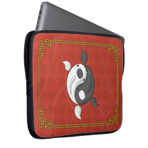 Yin and Yang the Koi Laptop Sleeve