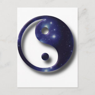 Yin and Yang Universe Symbol Postcard