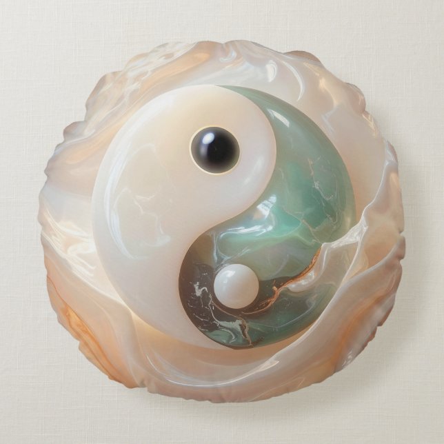 YIN AND YANG - Yijing Round Cushion (Front)