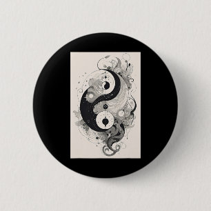 Yin And Yang Zen Spiritual Yoga Meditation Graphic 6 Cm Round Badge
