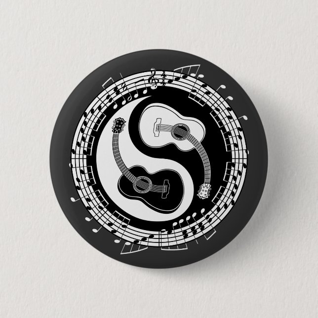 Yin Guit Notation 6 Cm Round Badge (Front)