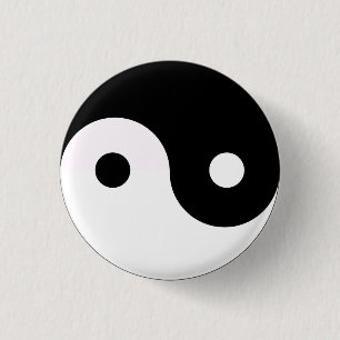 Yin Yang 3 Cm Round Badge