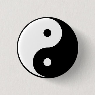 "YIN YANG" 3 CM ROUND BADGE