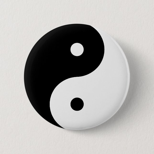 Yin Yang 6 Cm Round Badge (Front)