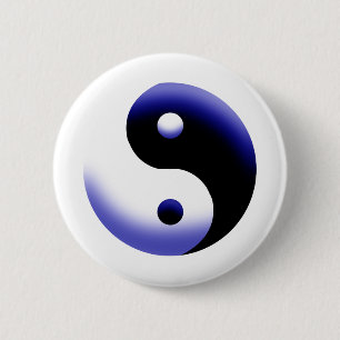 YIN YANG 6 CM ROUND BADGE