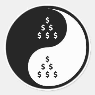Yin Yang Accounting Classic Round Sticker