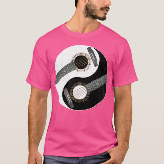 Yin Yang Acoustic Guitar 	 Guitarists Musician Gif T-Shirt