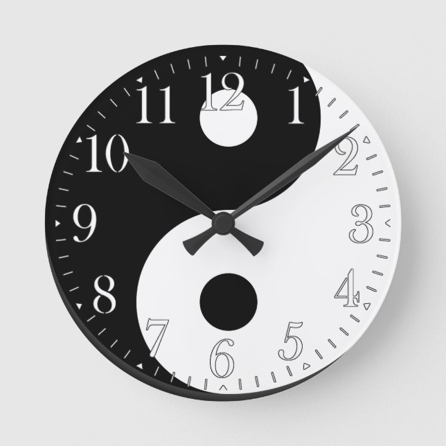 Yin & Yang Asian sign for Balance Wall Clock (Front)