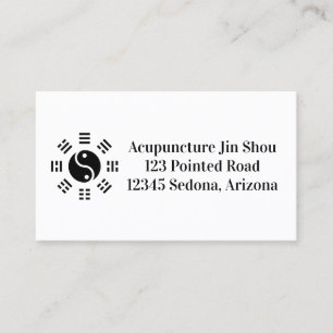 Yin Yang Ba Gua Eight Trigrams Acupuncture Business Card
