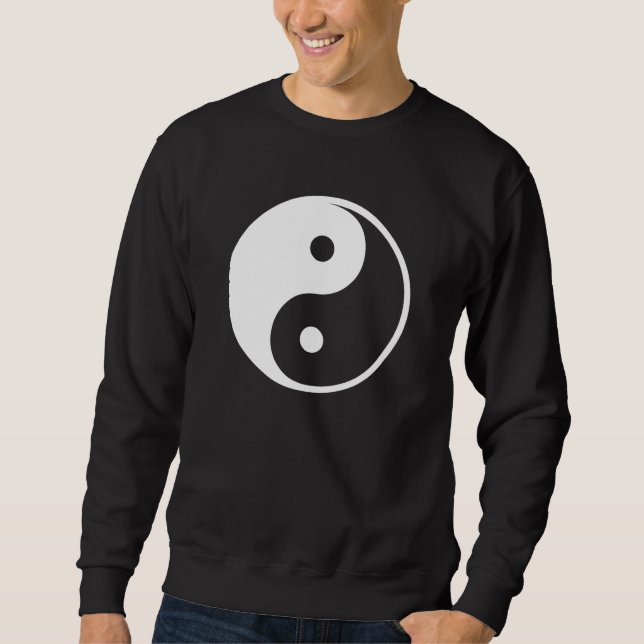 Yin Yang Black and White Illustration Template Sweatshirt (Front)