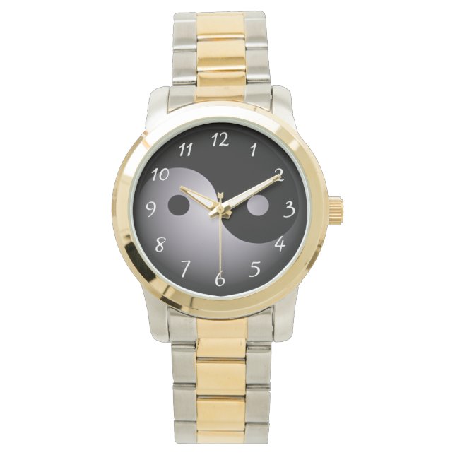 Yin yang black and white watch (Front)