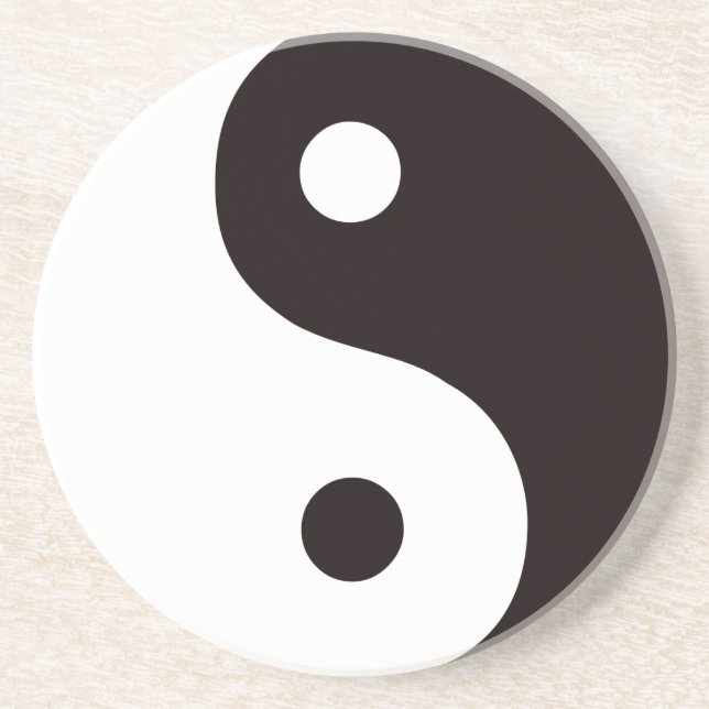 Yin-Yang-Black/White Coaster (Front)