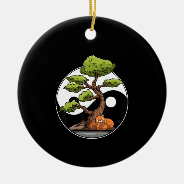 Yin Yang Bonsai Tao Taoism Spiritual Zen Meditate Ceramic Tree Decoration (Front)