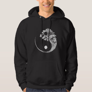 Yin Yang Bonsai Tree Japanese Buddhist Zen Hoodie