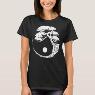 Yin Yang Bonsai-Tree Japanese Buddhist Zen T-Shirt