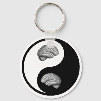 Yin/Yang Brain Key Ring