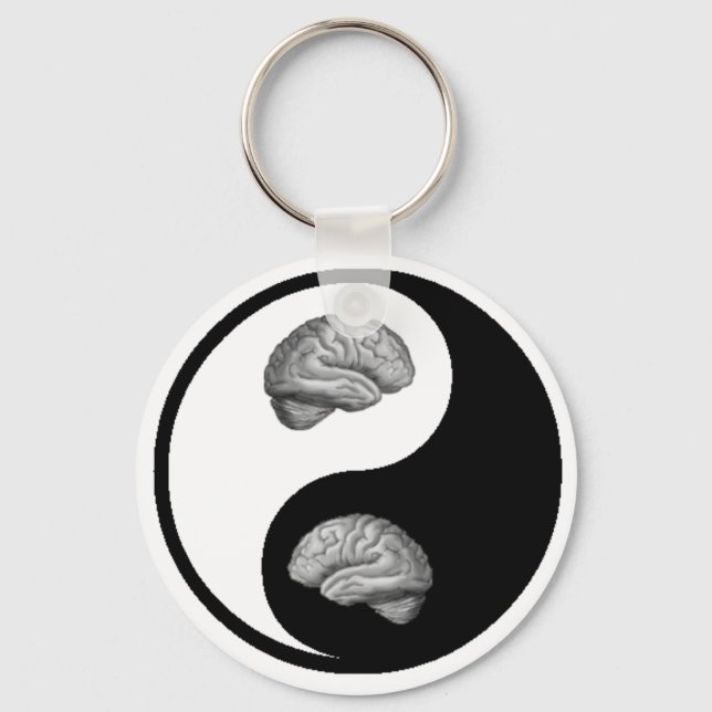 Yin/Yang Brain Key Ring (Front)