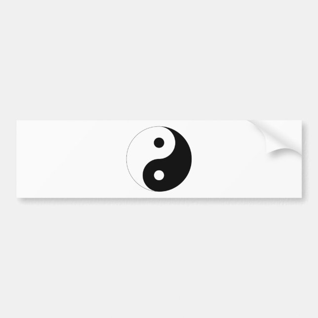 Yin Yang Bumper Sticker (Front)