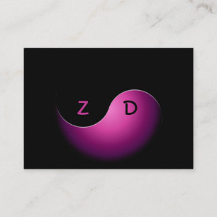 yin yang business - pink business card
