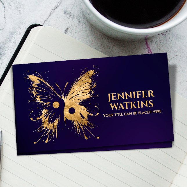 Yin Yang Butterfly - Balance in Flight Business Card (Creator Uploaded)