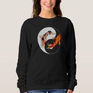 Yin Yang Carp Balance Taijitu Japanese Nishikigoi Sweatshirt