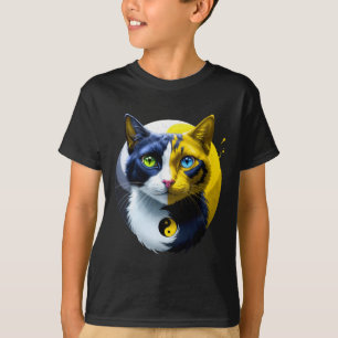 Yin Yang Cat Dual Yoga Spiritual Kitten Gift Mum K T-Shirt