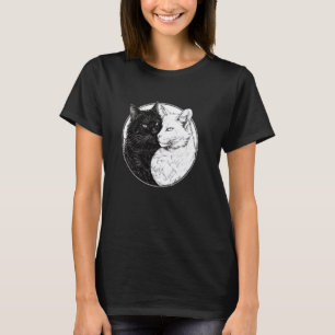 Yin Yang Cat Feng Shui Ying Yang Kitten Yin Yang C T-Shirt