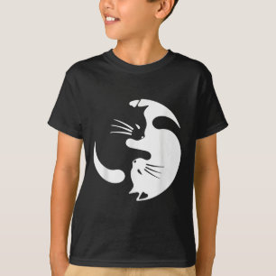 Yin Yang Cat Symbol Cute Black And White Cat T-Shirt
