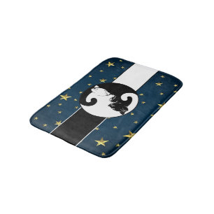 Yin Yang cats Bath Mat