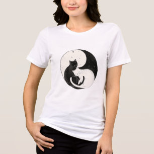 Yin Yang Cats - Celestial Harmony T-Shirt Tri-Blend Shirt