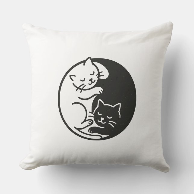 Yin Yang Cats Cushion (Front)