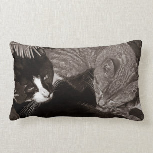 Yin Yang Cats Lumbar Cushion