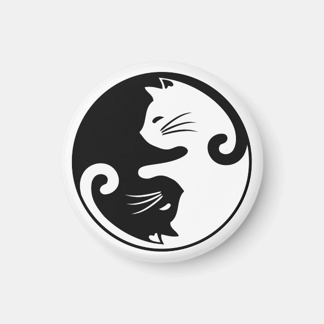 Yin yang cats magnet (Front)