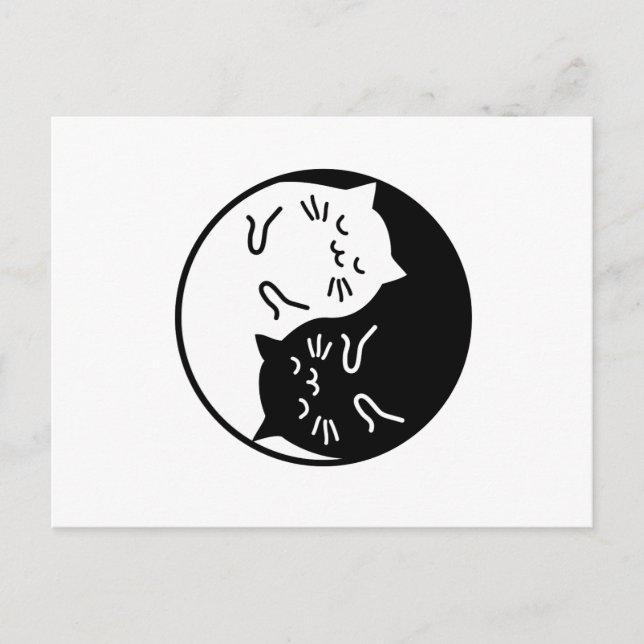 Yin Yang Cats Postcard (Front)