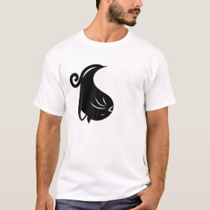 Yin Yang Cats Shirt Funny Women Cat Animal T Shir